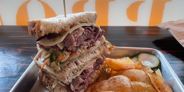 Beef Pastrami w/ Cheese Sandwich