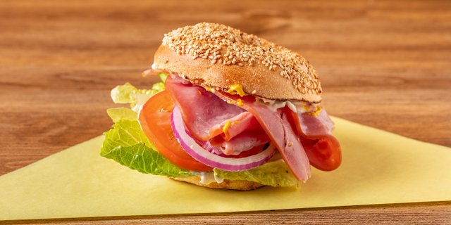 Ham Bagel Sandwich