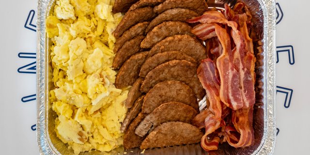 Scrambled Eggs w/ Bacon & Sausage - Half Tray