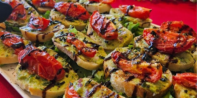 Tomato-Avocado Bruschetta