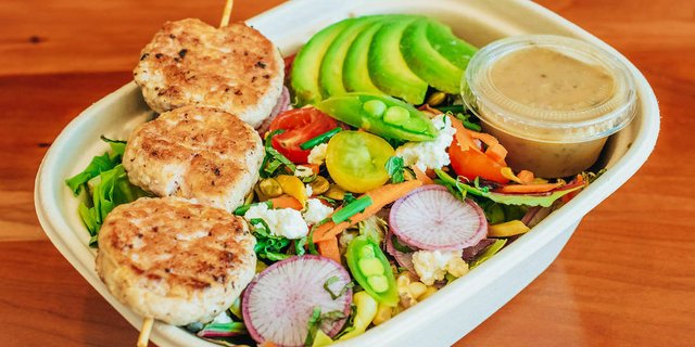 Salad & Mini Burger Boxed Meal