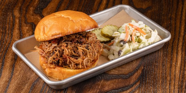 Smokey Garlic Pulled Pork Sandwich