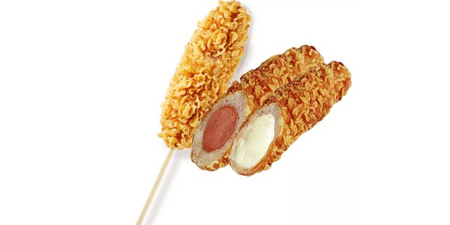Crispy Ramen Half & Half Corn Dog