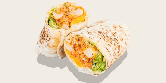 Buffalo Cauliflower Wrap w/ Proper Ranch