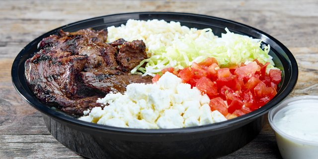Steak Tips Mediterranean Rice Bowl