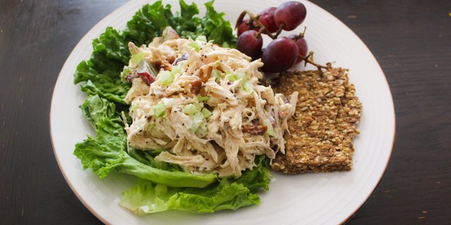 Chunky Chicken Grape Salad Wrap