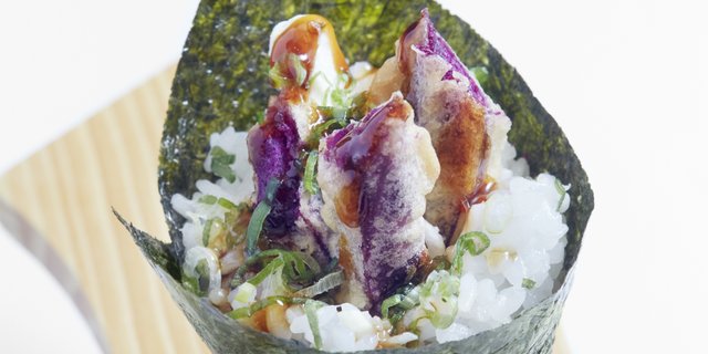 Sweet Potato Tempura Handrolls