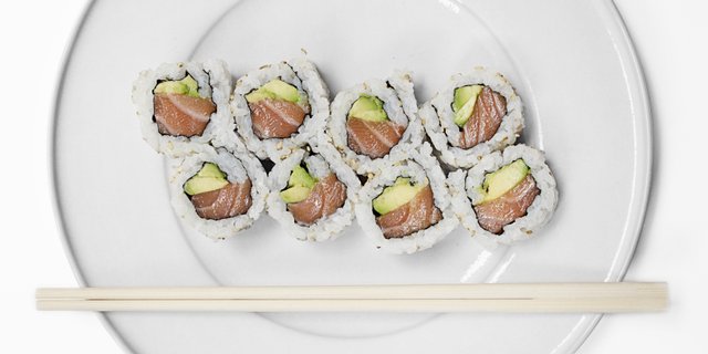 Salmon Avocado Cutup Rolls