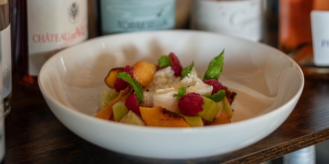 Burrata W/ Gold Kiwi, Cucumber & Mint