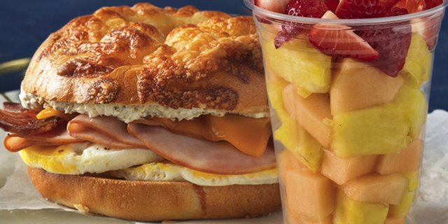 Signature Egg Sandwich Meal w/ Fresh Fruit Cup