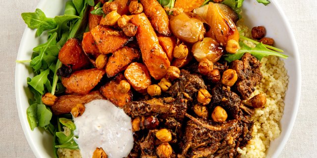 Braised Beef & Maple Roasted Carrots