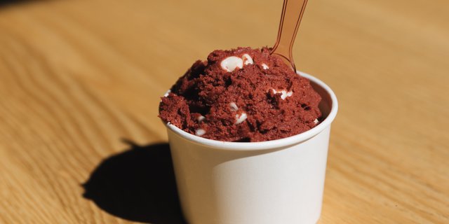 Red Velvet Cookie Dough Scoop