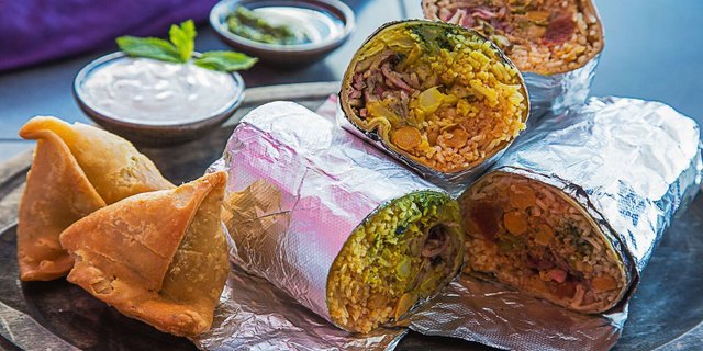 Super Kati Roll & Samosa Lunch Box