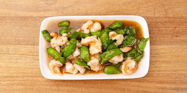shrimp & shishito peppers