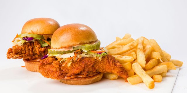 2 Chicken Sliders & Fries