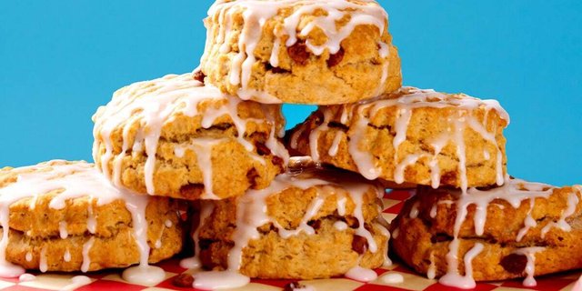 Iced Cinnamon Biscuits