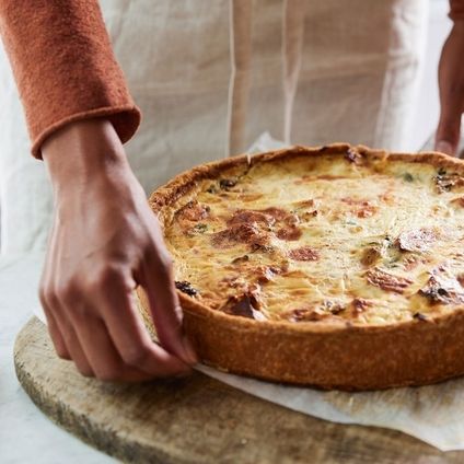 Leek, Potato & Spinach Quiche