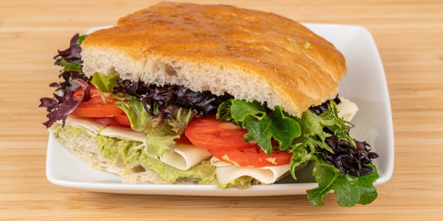 Vegetarian Focaccia Sandwich