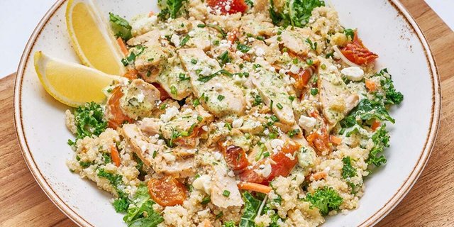 Power Pesto Chicken Quinoa Bowl