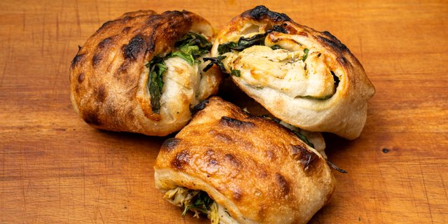 Mini Stromboli Spinach Artichokes Tray