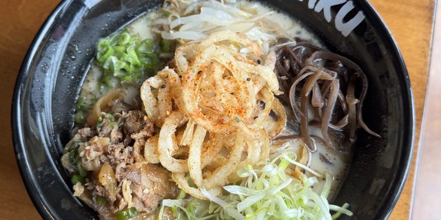 Creamy Black Garlic Beef Ramen