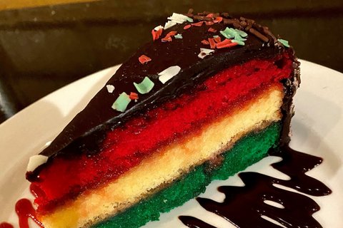 Italian Rainbow Cookie Cake