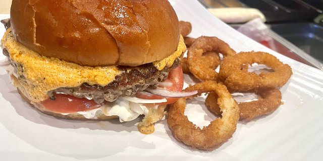 Beef Patty Greek Burger