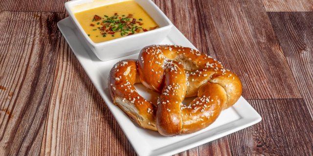 Individual Homemade Pretzel w/ mustard sauce