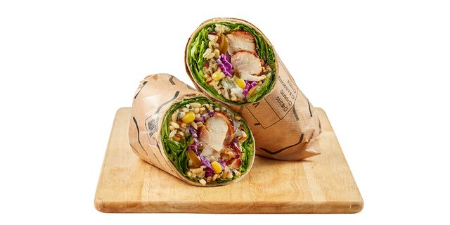 Barbecue Chicken Bibim Grain Wrap