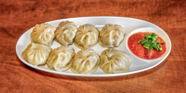 Chicken Chili Momo Tray
