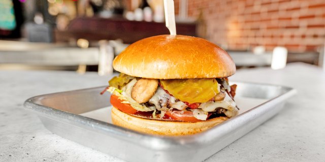 Bacon Mushroom Swiss Burger