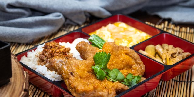 Simmered Pork Chop Bento Box