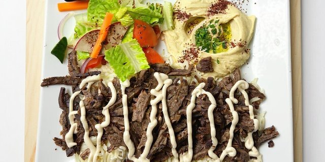 Lamb & Beef Shawerma Over Rice
