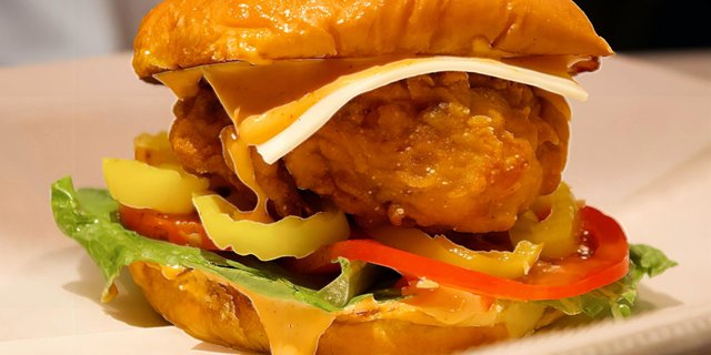 Fried Salmon Sandwich