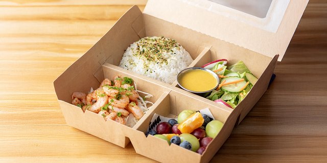Ginger Teriyaki Shrimp Bento