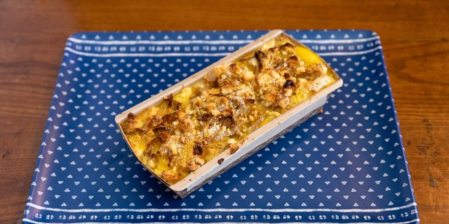 Goat Cheese & Grilled Onion Egg Strata