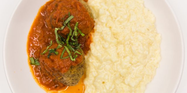 Beef & Pork Meatballs & Risotto