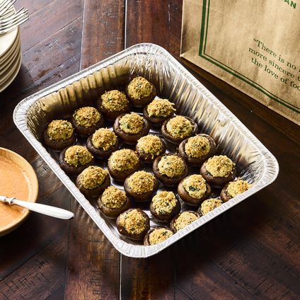 Four-Cheese & Sausage Stuffed Mushrooms