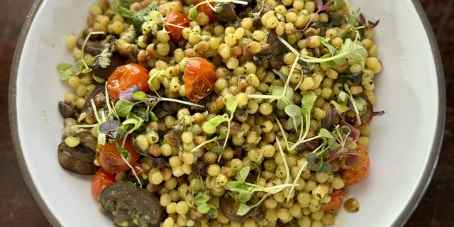 Lemon Pesto Fregola Sarda