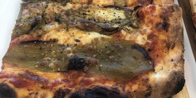 The Eggplant Square  Pizza