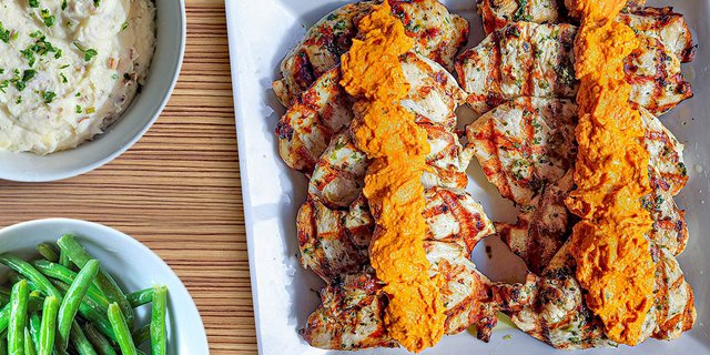 Grilled Chicken Romesco