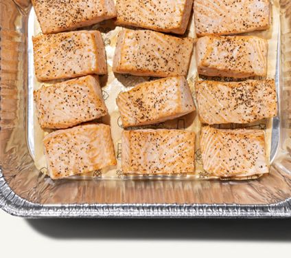 Roasted Salmon w/ Green Goddess Sauce
