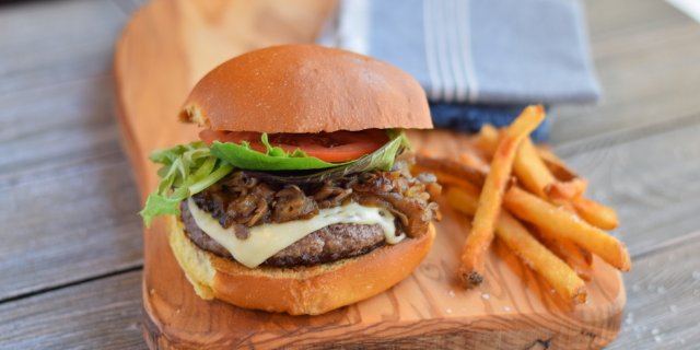 Large Mushroom Swiss Burger