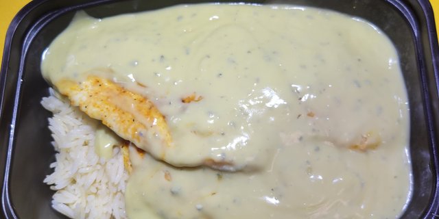 Chicken Breast W/ Blue Cheese Sauce & Rice
