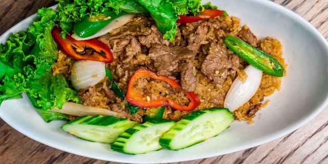 Spicy Thai Beef Basil Fried Rice