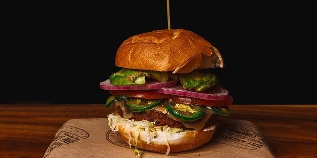 The Beanstalk Village Black Bean Burger