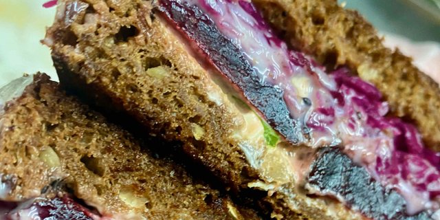 Red Beet Pastrami Deli Style Sandwich