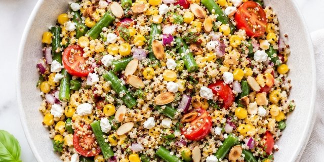 Toasted Almond Quinoa Side Salad