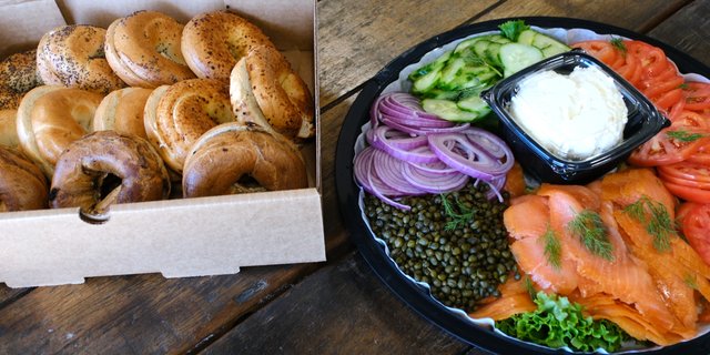Smoked Salmon Bagel Box