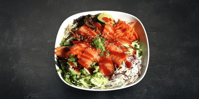 Raw Salmon Bibimbap